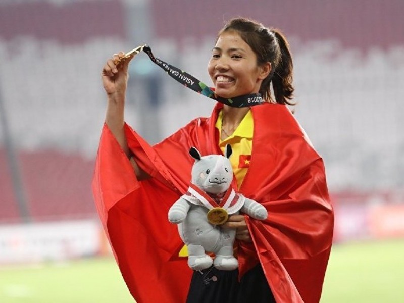 秋草獲得2018年越南全國優秀運動員獎。（圖源：互聯網）