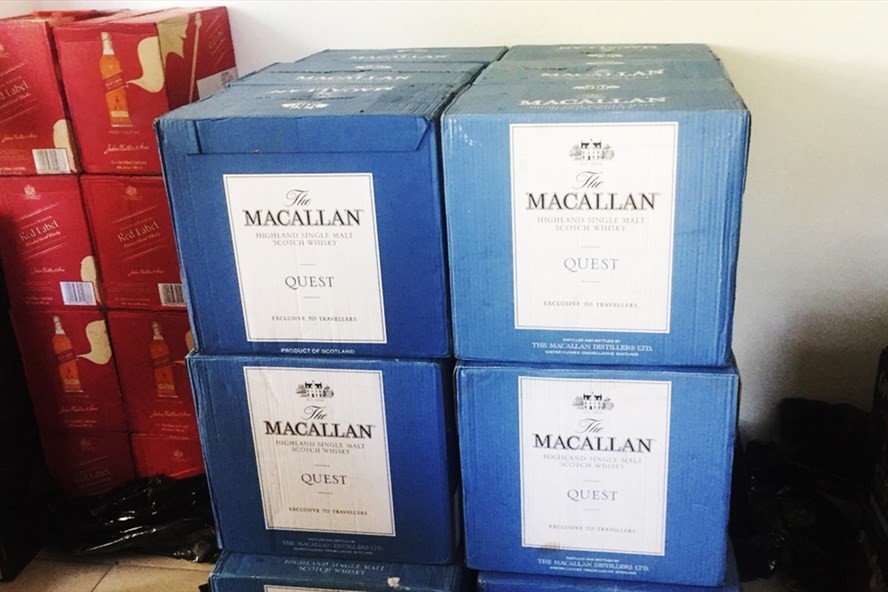 被查獲的洋酒。（圖源：陲莊）