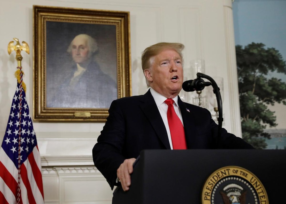 美國總統特朗普在白宮就美墨邊境的移民問題發表講話。（圖源：路透社）