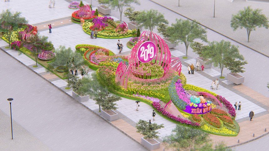 阮惠春花街施工實行交通管制。圖為阮惠春花街配景圖。（圖源：互聯網）