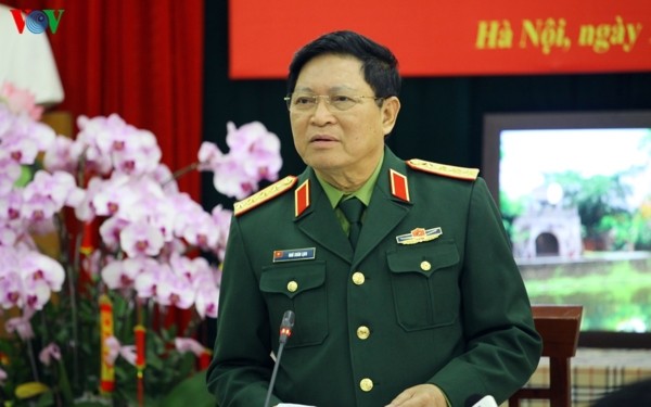 國防部長吳春歷大將：不論在任何情況下，不得處於被動狀態。（圖源：VOV）