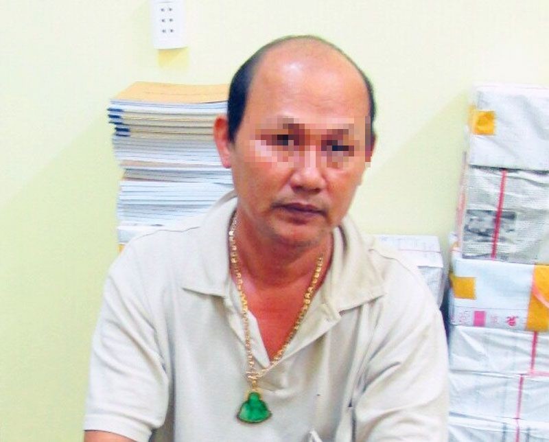 被捕的嫌犯阮文功弟。（圖源：同起報）