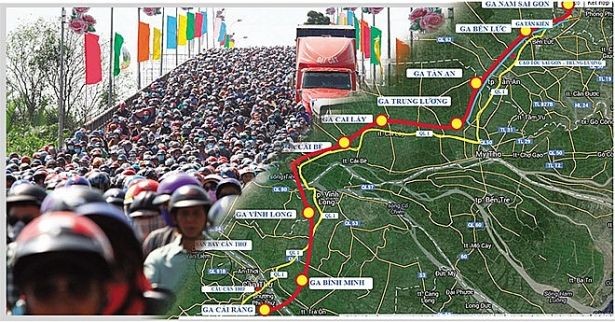 本市-芹苴高鐵線有助減輕本市與西區各省之間的交通壓力。