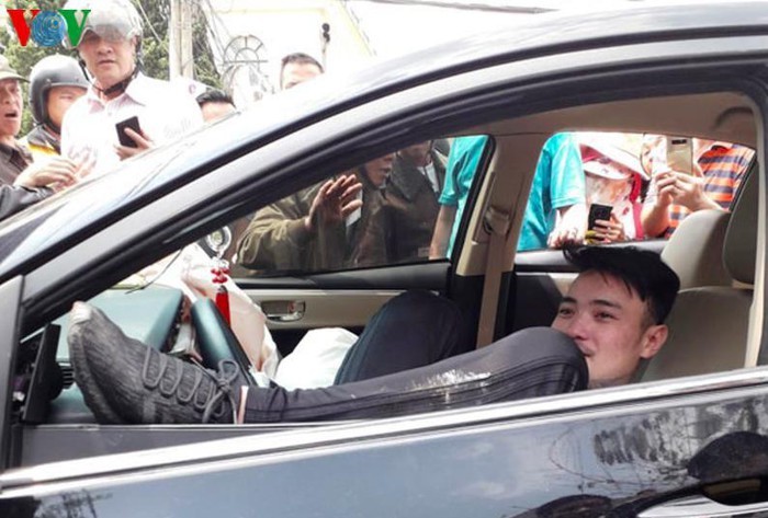 肇事司機阮文國對毒品檢測呈陽性反應。（圖源：VOV）