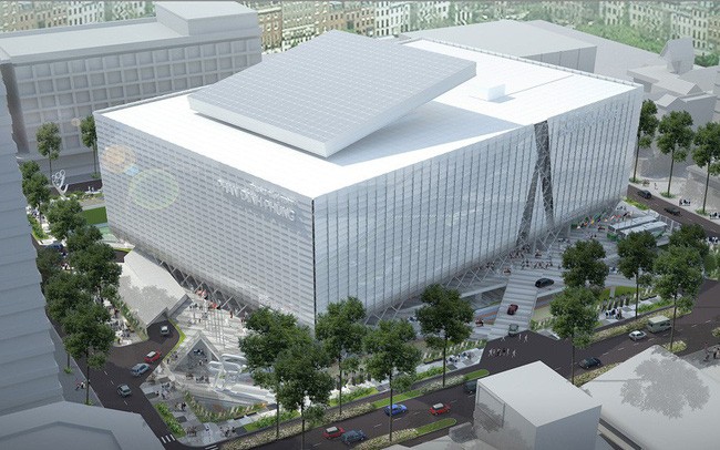 核查潘廷逢體育館投資手續。圖為潘廷逢體育館總體效果圖。