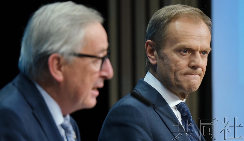 歐盟(EU)22日在布魯塞爾召開的首腦會議上，決定以經濟領域為中心推進修改對華戰略。（圖源：共同社）