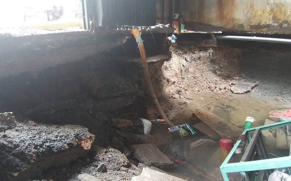 供水管破裂事故修復後現場。（圖源：Vietnamnet）