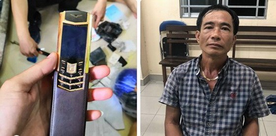 偷竊賊阮清和（右圖）與涉案物證。（圖源：阮俊）