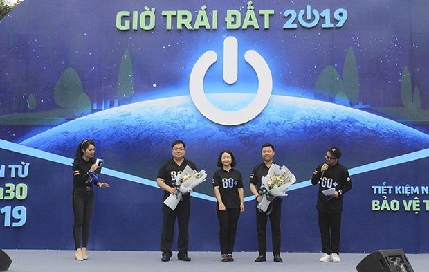 河內市舉行的2019年“地球熄燈１小時”活動一瞥。（圖源：BTC）