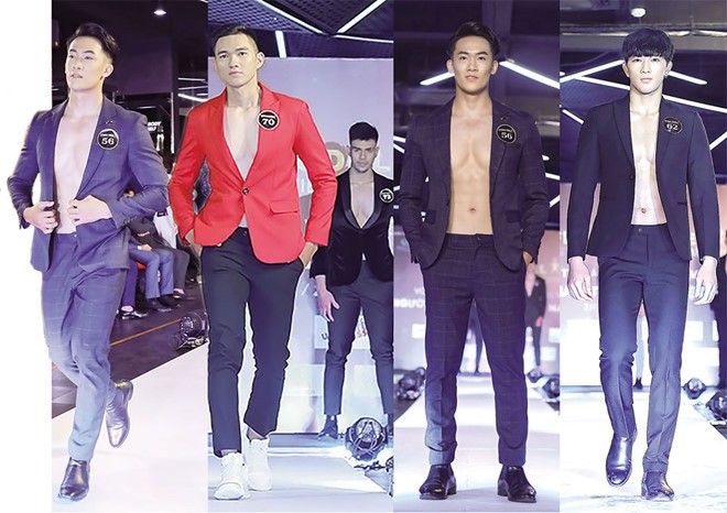 參加本市舉辦《越南健身模特兒賽》半決賽（Vietnam Fitness Model）的選手。