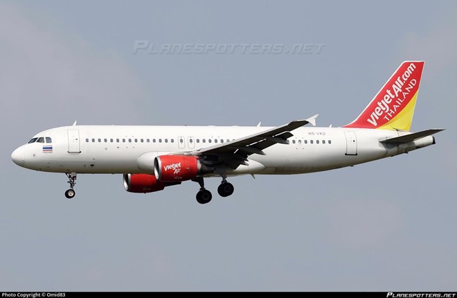 圖為泰國越捷VZ940航班的Airbus A320飛機。（圖源：Omid83/Planespotter.net.）