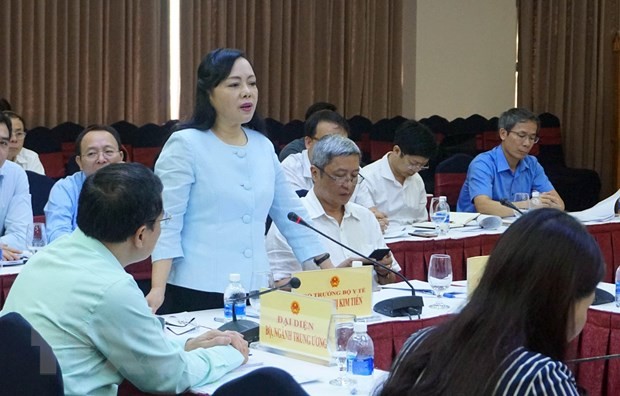 衛生部長阮氏金進在會議上發言。（圖源：越通社）