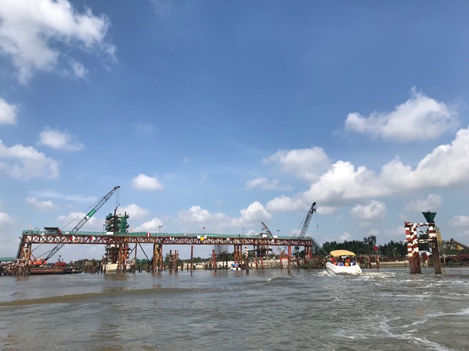 本市加快治水項目施工進度。（圖源：何梅）