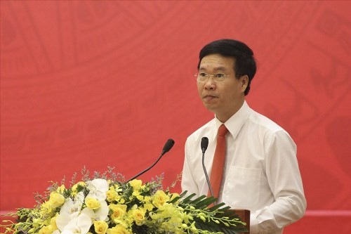 中央宣教部長武文賞在聚會上致詞。（圖源：文南）