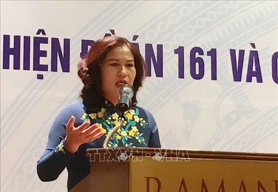 勞動與榮軍社會部副部長阮氏霞在開幕會議上致詞。（圖源：越通社）