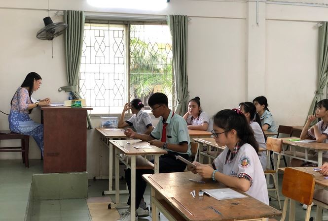 圖為2019-2020學年度高中入學考試考場一瞥。（圖源：阮勇）