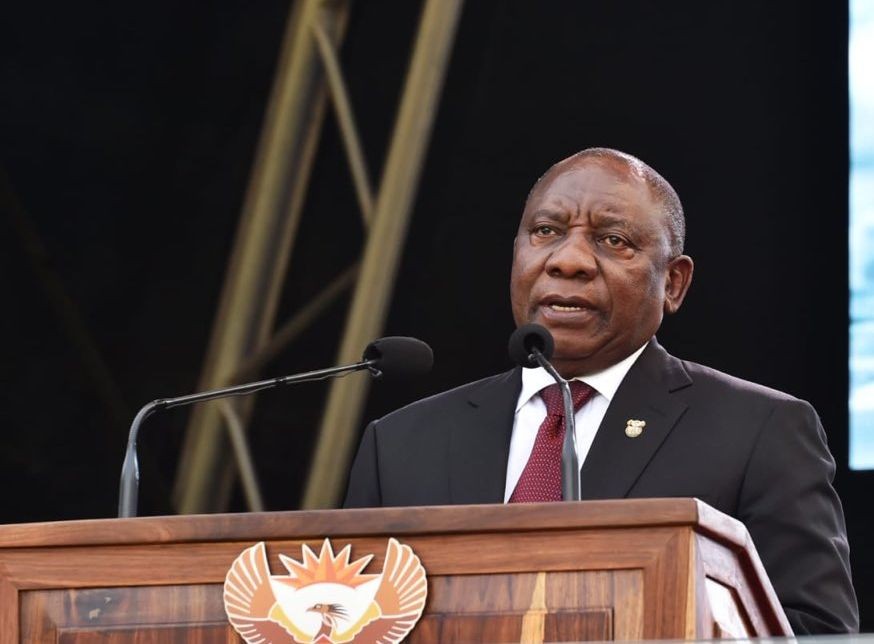 南非共和國總統馬塔梅拉‧西里爾‧拉馬福薩發表就職演說。（圖源：互聯網）