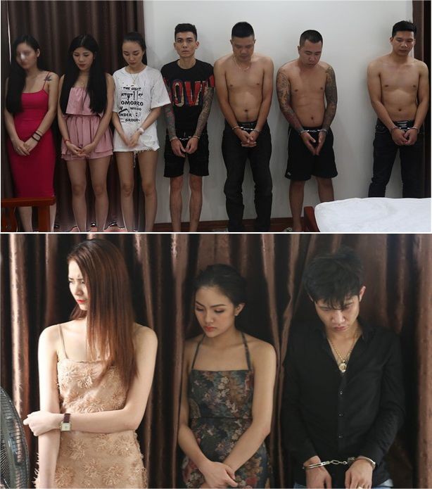 當場查獲涉嫌吸毒的10名男女青年。（圖源：警方提供）