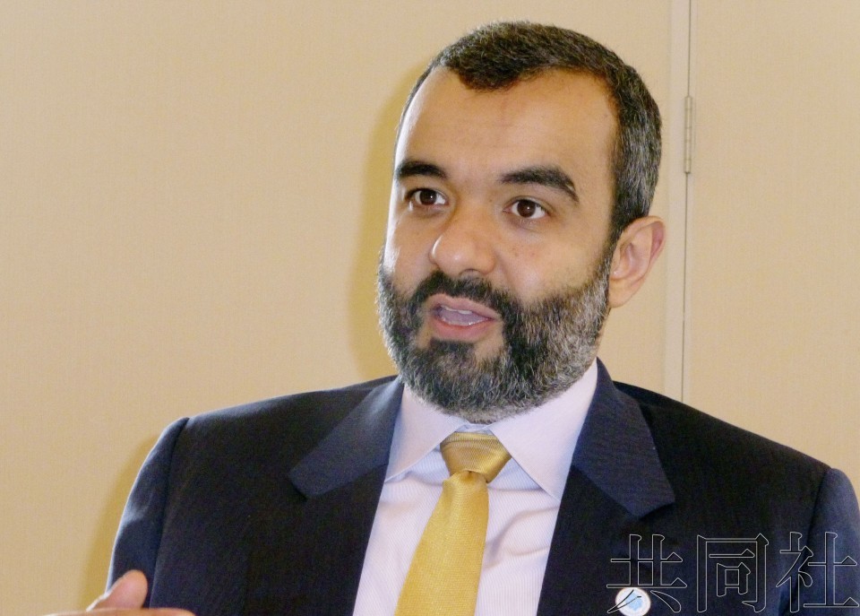 沙特阿拉伯通訊與信息技術部大臣施瓦哈。（圖源：共同社）