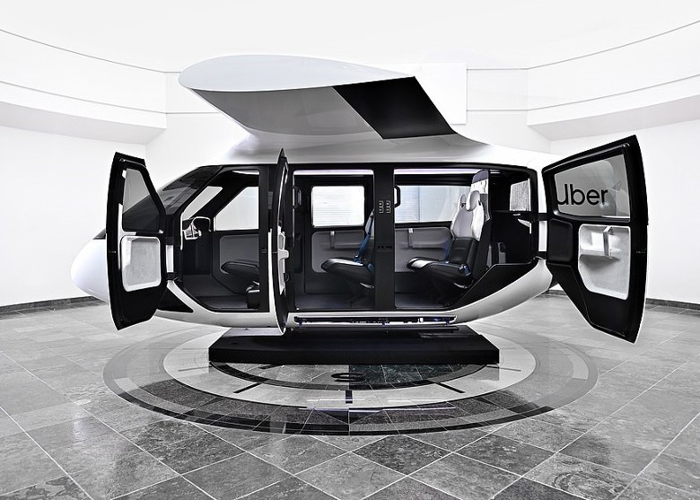 Uber空中的士機身主要是白色，設計別具未來感。（圖源：互聯網）