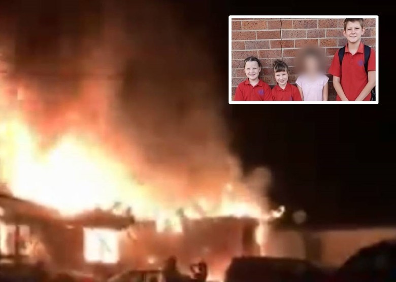 圖為戶主的孖生女兒(左一及二)與兒子(右一)死亡。（圖源：互聯網）