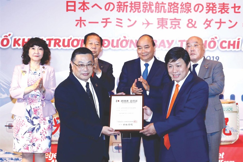 阮春福總理見證越捷兩條日本新航線啟動。