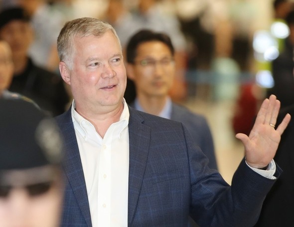 美國負責無核化談判的朝鮮政策特別代表比根。（圖源：韓聯社）