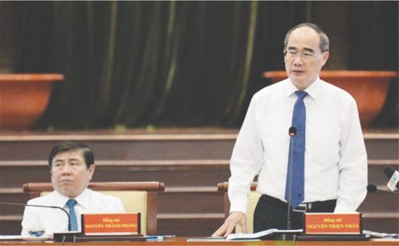 市委書記阮善仁發表指導意見。（圖源：互聯網）