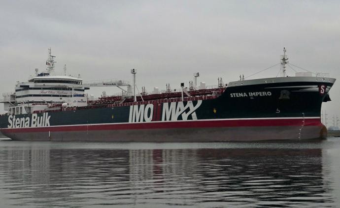 遭伊朗扣押的英國籍油輪“史丹納帝國”號。（圖源：互聯網）