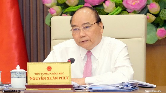 政府總理阮春福主持會議。（圖源：Chinhphu.vn）