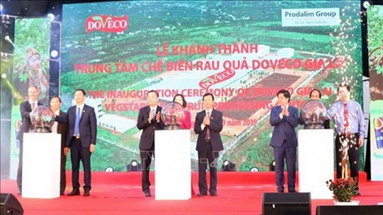 嘉萊省Doveco 果蔬加工中心落成典禮。（圖源：越通社）