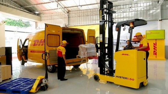 在我國平陽省的快遞服務中心。（圖源：DHL）