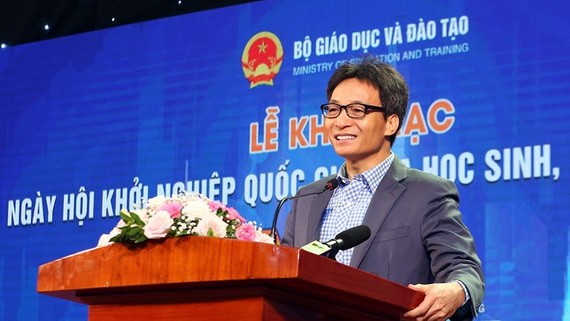 政府副總理武德膽創業盛會上致詞。（圖源：VGP）