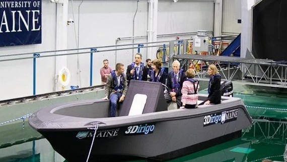 全球最大3D打印船亮相，可水上航行。（圖源：互聯網）