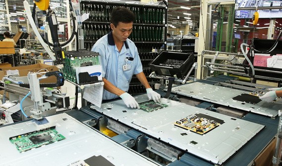 三星電子公司的生產線。