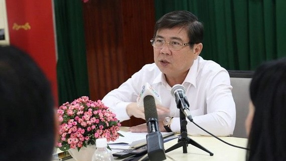 市人委會主席阮成鋒：絕不對違反建築秩序行徑讓步而須作出嚴懲。（圖源：PLO）