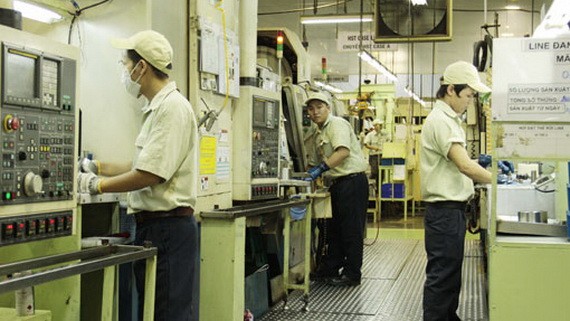 圖為日資越南Takako有限公司的生產車間一瞥