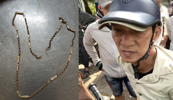被當場抓獲的劫匪錢清顯（右圖）與贓物。（圖源：TTO）