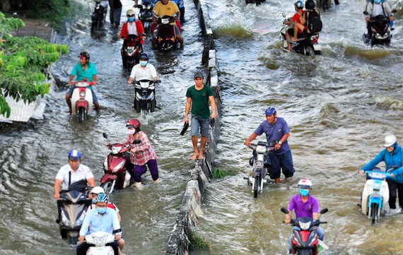 本市每逢潮汛高漲，多條街道就會嚴重受淹。（圖源：友科）