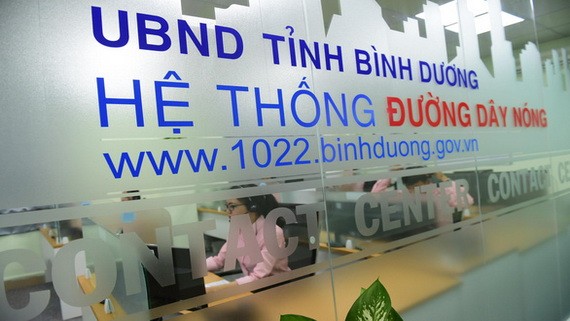 平陽省1022熱線電話系統是全天候、無假日服務的聯絡中心。（圖源：光定）