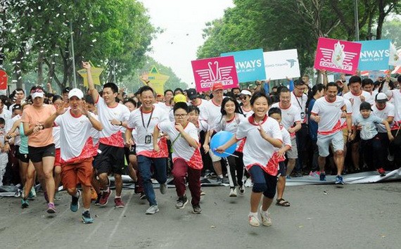 “為心臟而跑步”活動吸引了眾多各界人士參加。（圖源：孟玲）