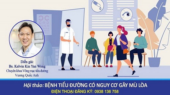 糖尿病健康研討會將於本月30日週六下午2時，在第五郡第二坊阮廌街133號ACC診所舉行。（圖源：ACC宣傳海報）