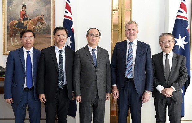 胡志明市市委書記阮善仁會見澳總理莫里森 ảnh 1