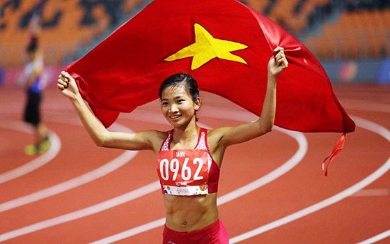 阮氏鶯奪得了３枚田徑金牌。（圖源：互聯網）
