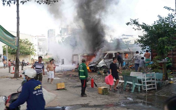 火警現場。（圖源：視頻截圖）