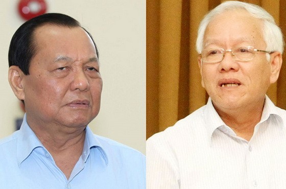 黨中央政治局原委員、市委原書記黎清海（左圖）及市人委會原主席黎黃軍。（圖源：玉勝-可和）