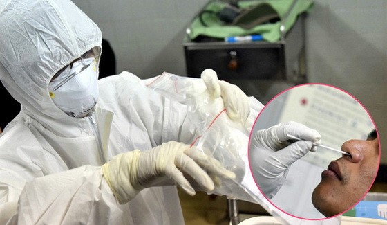 第一兒童醫院可檢測新冠肺炎病毒。圖為新冠肺炎疑似患者接受鼻拭子取樣測試。（圖源：緣潘）