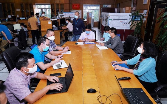 圖為越航的應對疫情預防開發調度中心一瞥。（圖源：英明）