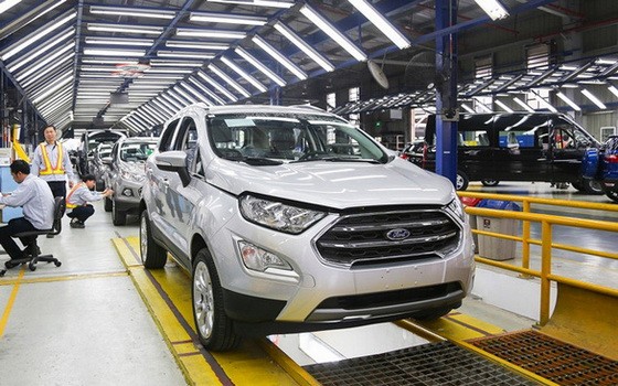圖為越南福特汽車公司汽車組裝車間一瞥。（圖源：Q. An）