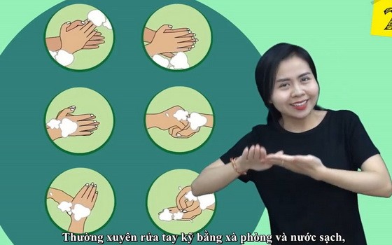 向聽障人士宣傳防範新冠肺炎疫情的視頻。